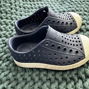 Native Kids Navy and White Water Shoe